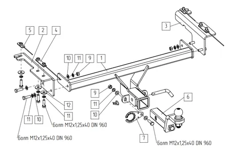 Фаркоп TowRus для Belgee X50 2023- 299413 в Россия