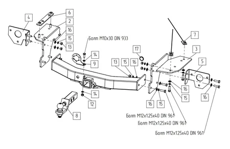 Фаркоп TowRus для GAC GS8 2021- Арт. 109182 109182 в Россия