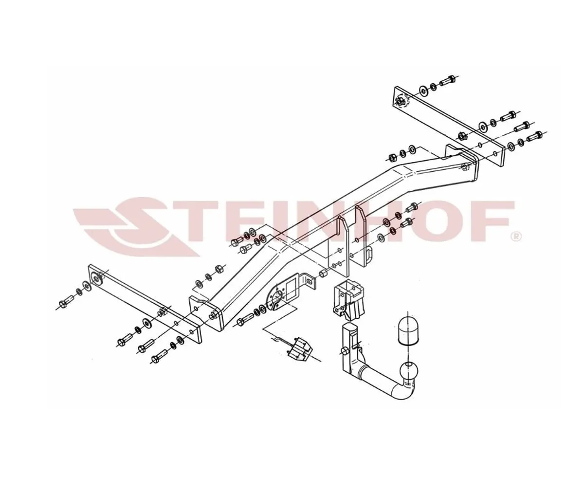 Фаркоп Steinhof для Jetta VS8 2025-  V-129 в Россия