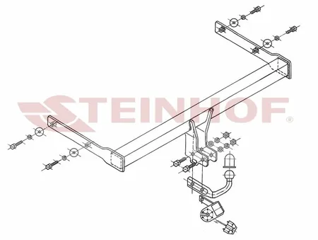 Фаркоп Steinhof для Volkswagen Passat 2021-2026 S-341 в Россия