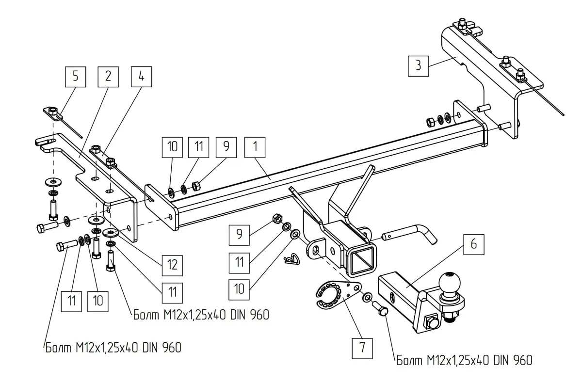 Фаркоп TowRus для Belgee X50 plus 2026- 299413 в Россия