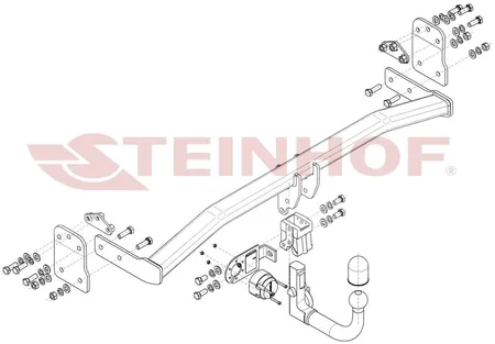 Фаркоп Steinhof для Hyundai Kona 2017-2023, (кроме N-Line и ADBlue) H-266 в Россия