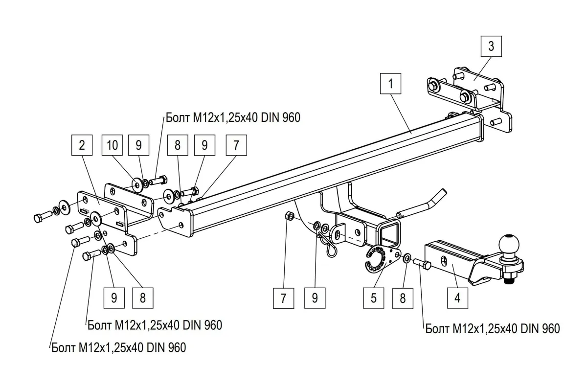 Фаркоп TowRus для Jeland J7 2026- 269086 в Россия