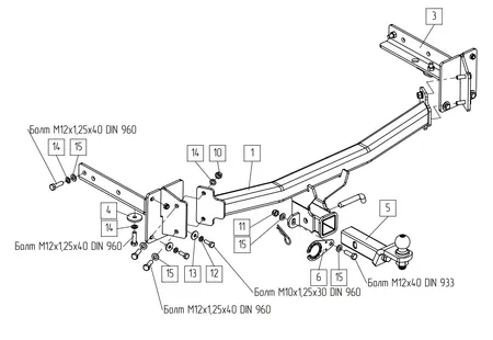 Фаркоп TowRus для LiXiang L6 2024- Арт. 288194 288194 в Россия