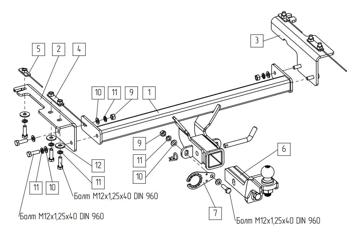 Фаркоп TowRus для Belgee X50 2023- 299413 в Россия