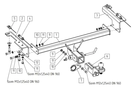 Фаркоп TowRus для Belgee X50 2023- 299413 в Россия