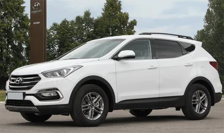 Рейлинги для Hyundai Santa Fe 2012-2018, полимер черный 0266-02 в 