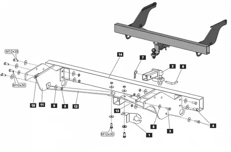 Фаркоп Baltex для Ford Ranger 2006-2011 08160831 в 