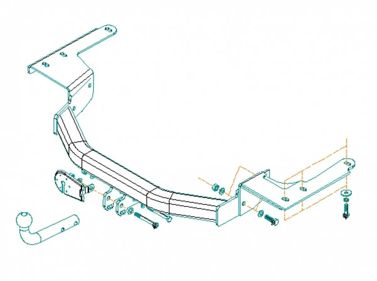 Фаркоп Oris для Lexus RX 300/330  2003-2009 3041-VBP в 