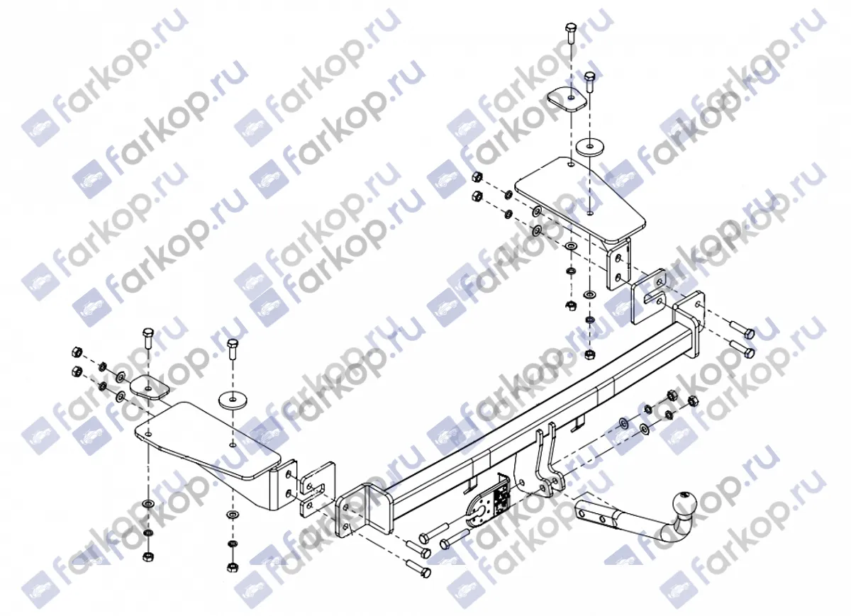 Фаркоп Imiola для Chevrolet Aveo (седан) 2006-2012 CH.007 в 