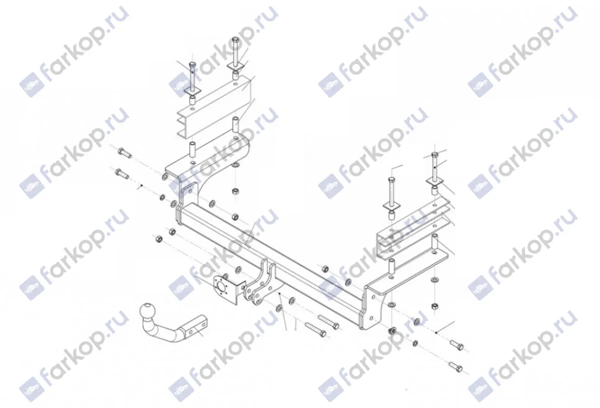 Фаркоп Oris для Chery M11 (хетчбек) 2010-2016 7606-A в 