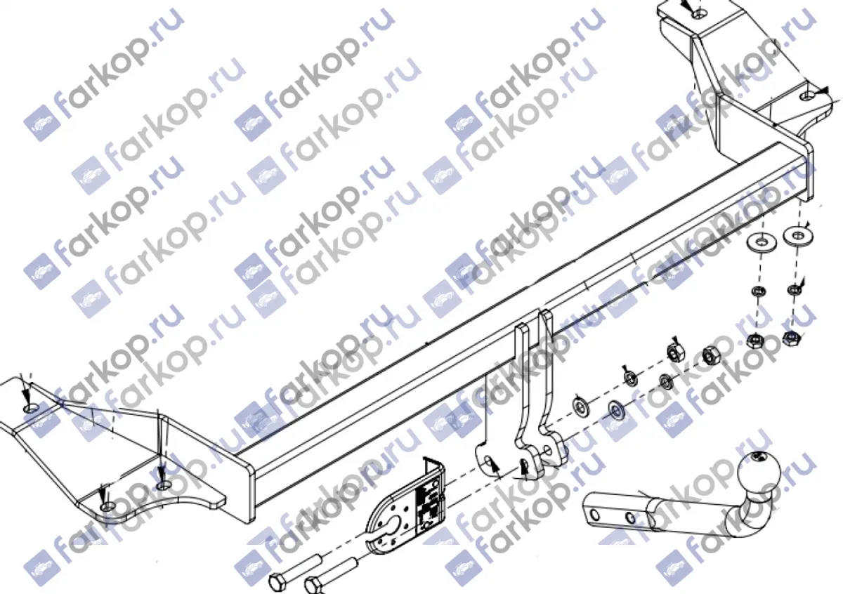 Фаркоп Imiola для Audi A8 1994-2001 A.009 в 