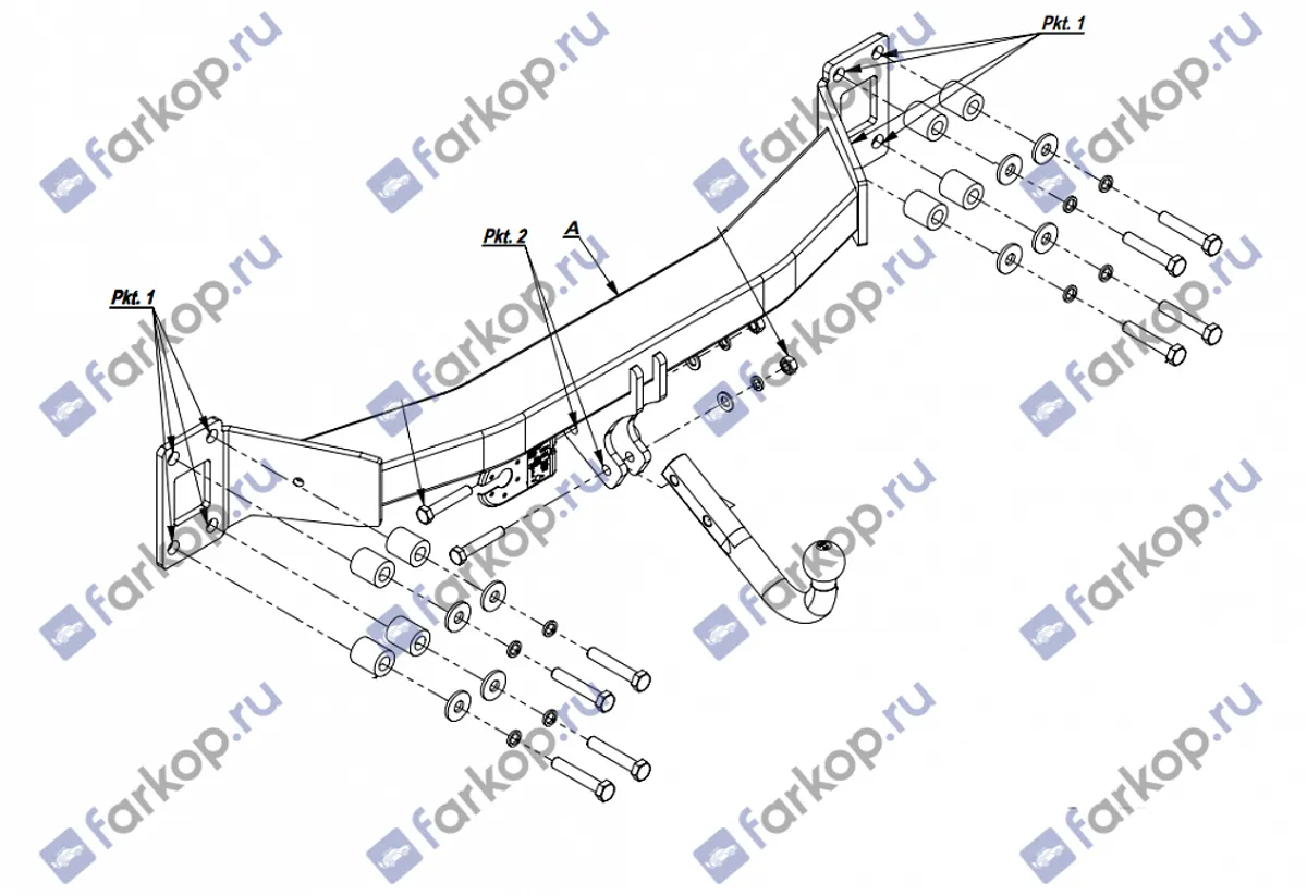 Фаркоп Imiola для Audi Q7 2006-2015 W.031 в 