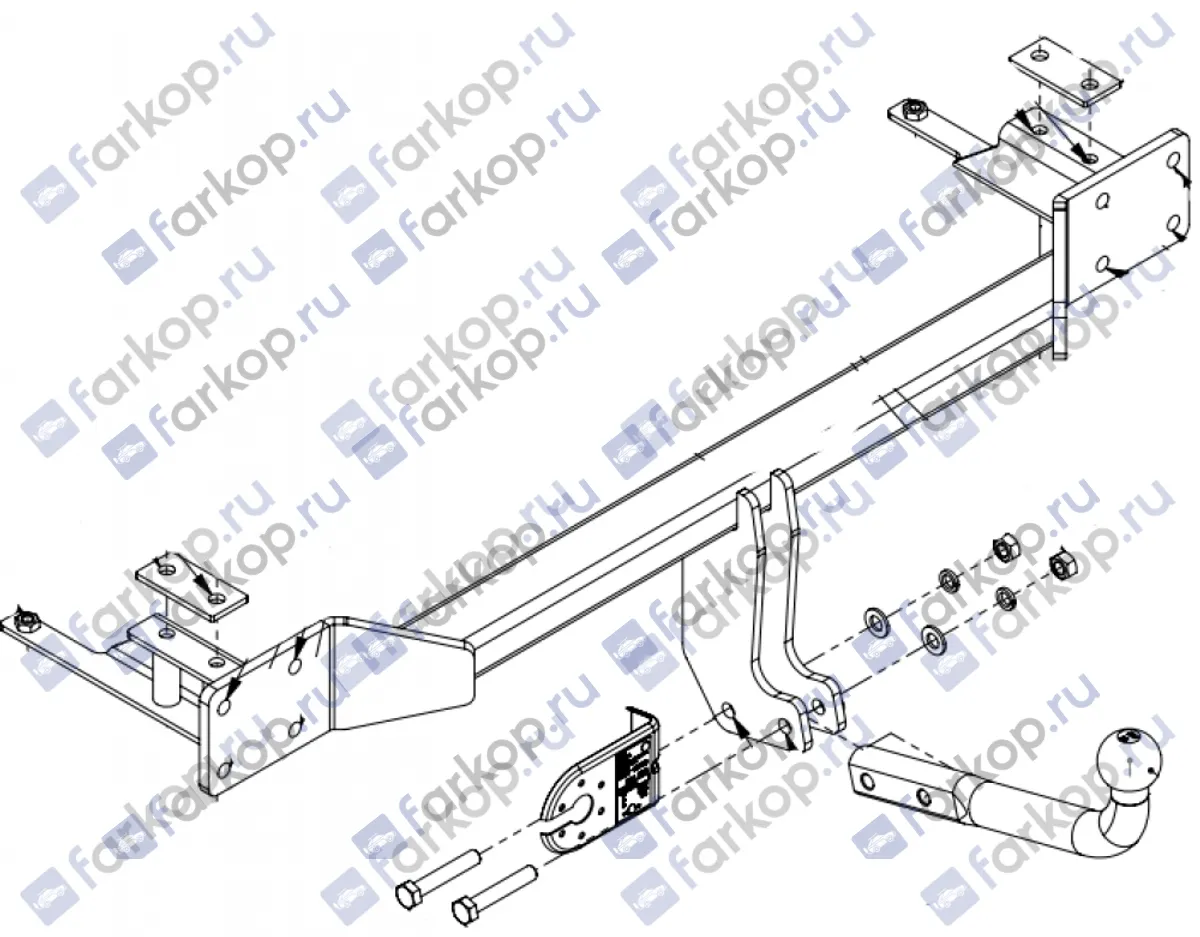 Фаркоп Imiola для Chevrolet Lacetti (седан) 2005-2012 CH.008 в 