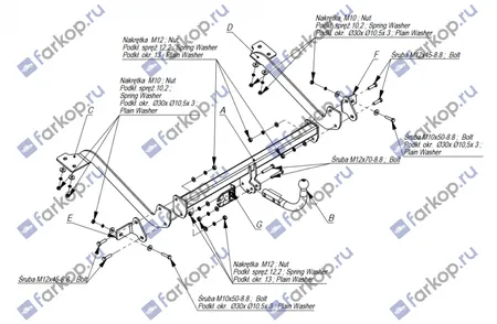 Фаркоп Imiola для Citroen Berlingo 2008-, (L2) C.036 в 