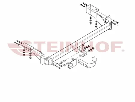 Фаркоп Steinhof для Citroen C4 2004-2010 C-026 в 