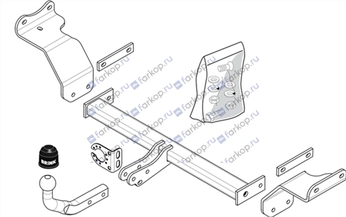 Фаркоп Brink для Citroen Berlingo 2008-, (L1) 505400 в 