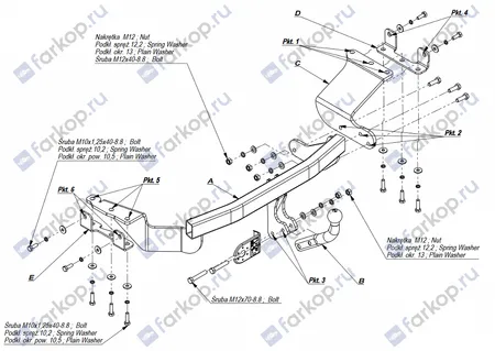 Фаркоп Imiola для Citroen C-Crosser 2007-2012 Y.024 в 