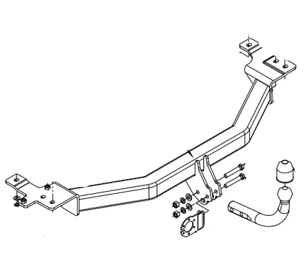 Фаркоп Auto-Hak для Volvo S70 1997-2000 L 03 в 