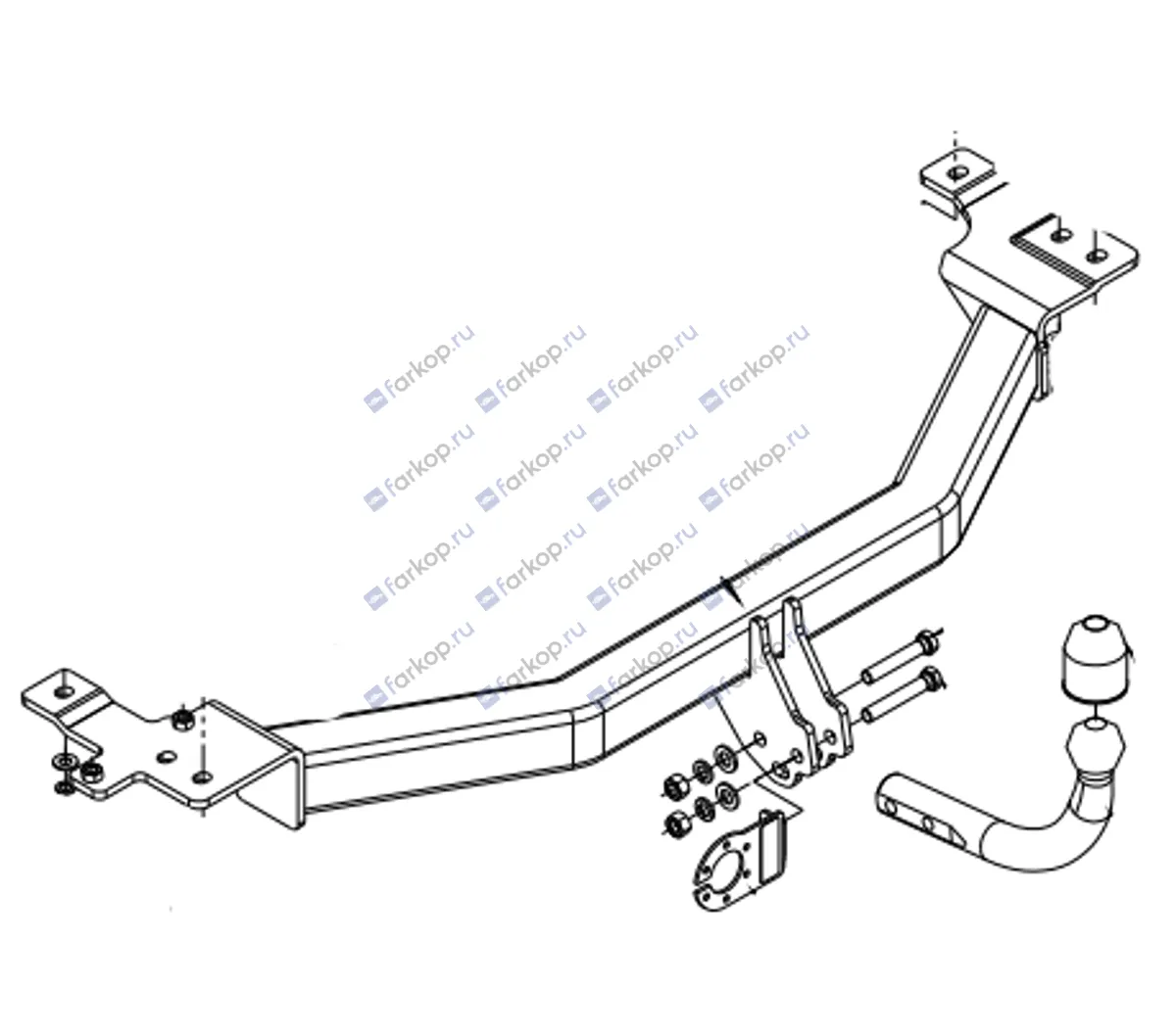 Фаркоп Auto-Hak для Volvo V70 1997-2000 L 03 в 