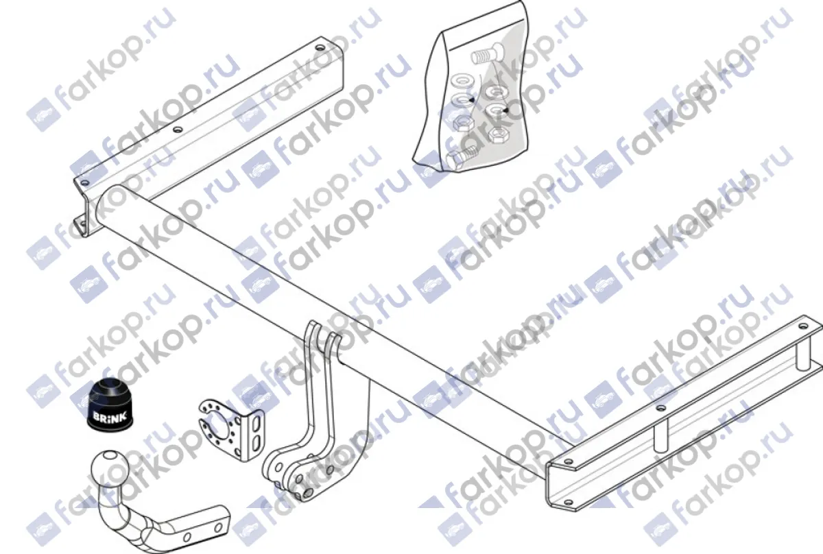 Фаркоп Brink для Audi A4 (седан, универсал) 2008-2015 492500 в 