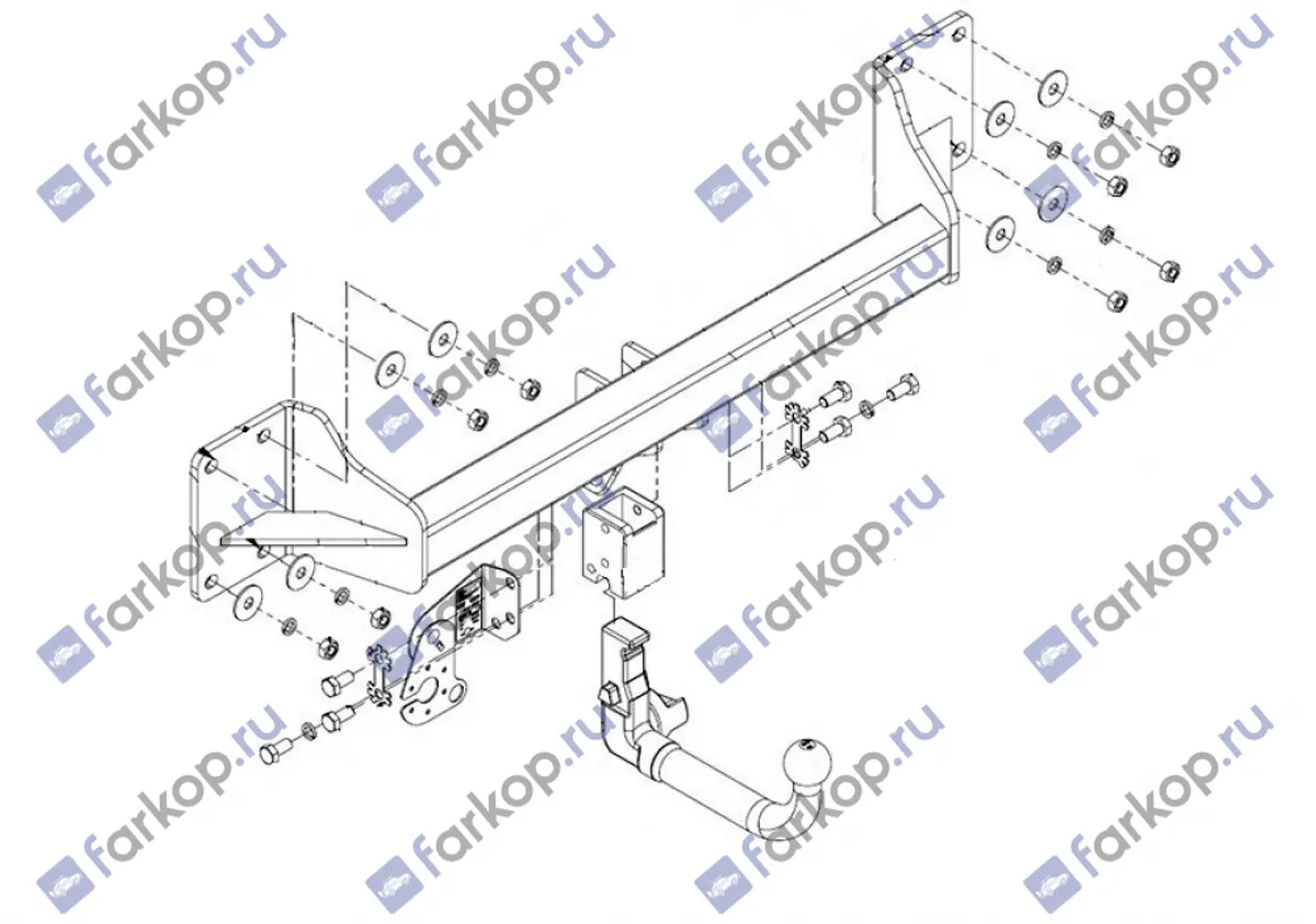 Фаркоп Imiola для BMW X5 (E53) 2000-2007 B.A13 в 