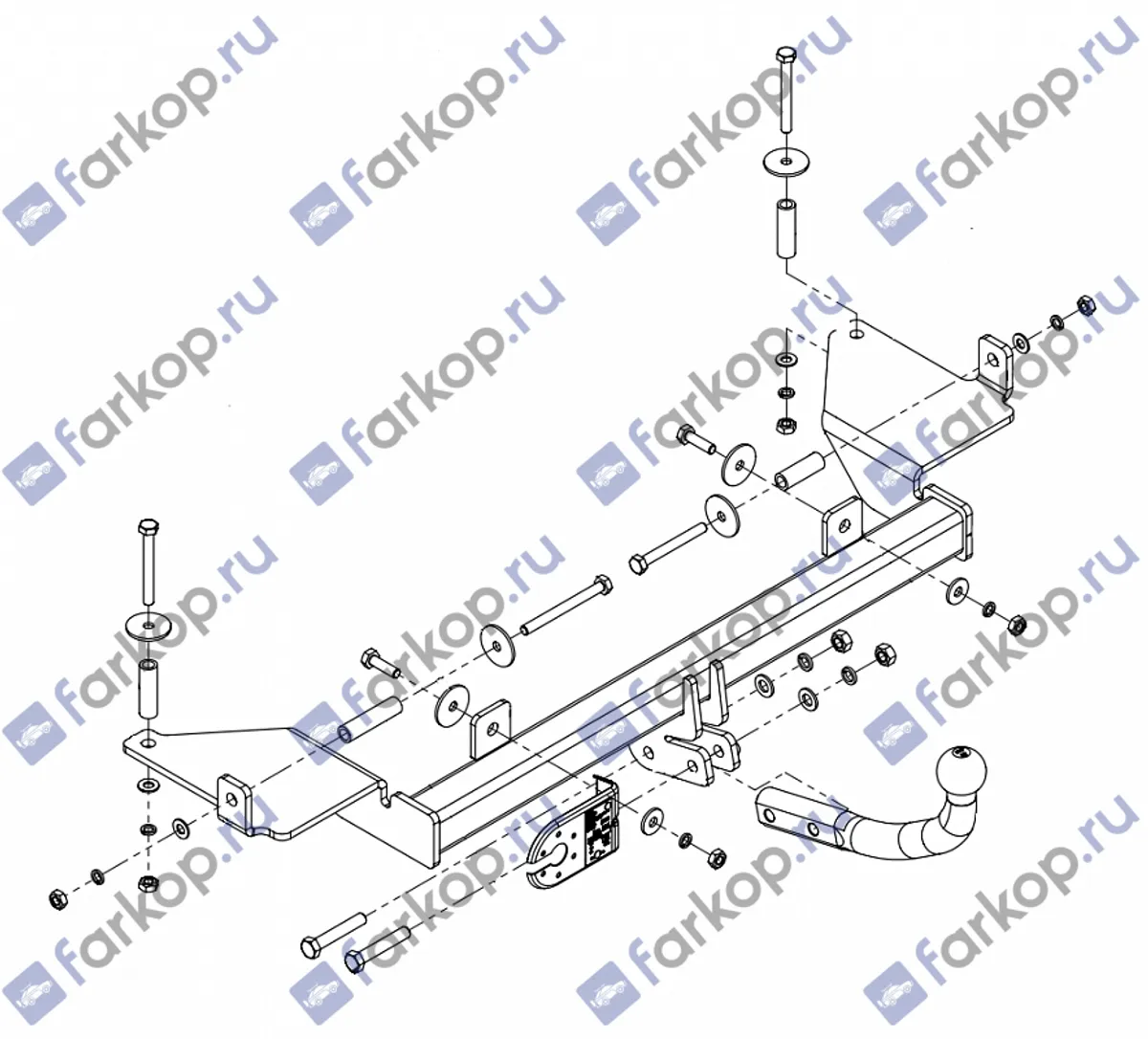 Фаркоп Imiola для Chevrolet Lanos (седан) 2004-2009 D.005 в 