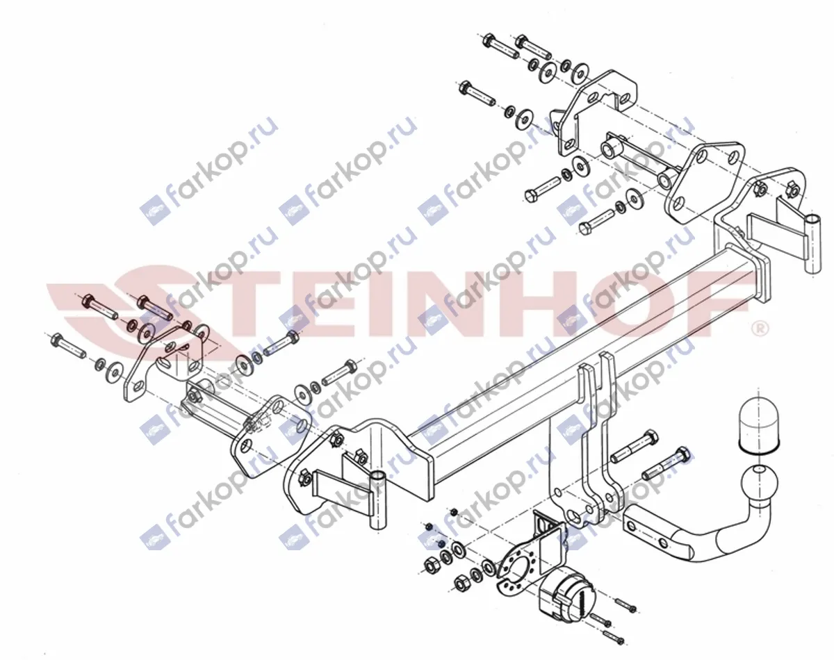 Фаркоп Steinhof для BMW 3 серия (E46) 1998-2006 B-068 в 