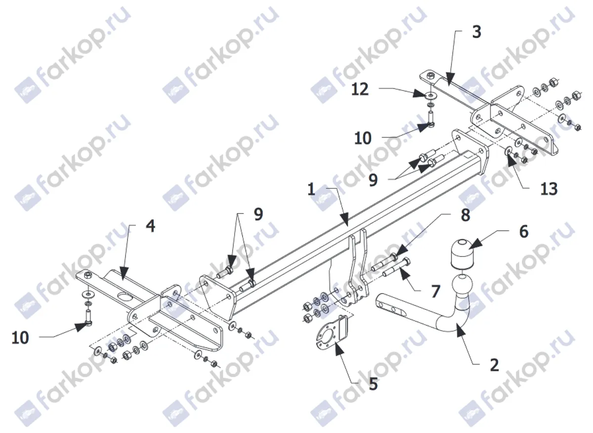 Фаркоп Auto-Hak для Fiat 500L 2012- R 53 в 