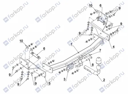 Фаркоп Auto-Hak для Fiat Freemont 2011-2016 R 49 в 