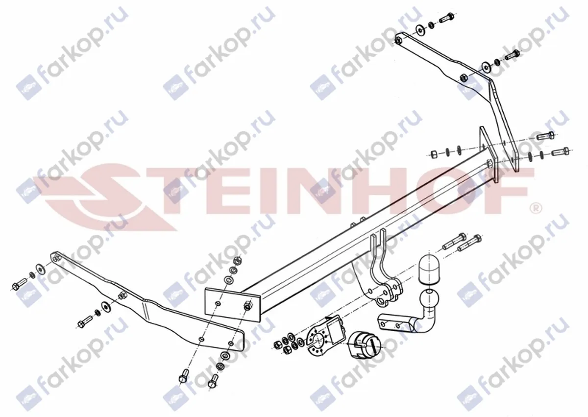 Фаркоп Steinhof для Ford Focus (универсал) 2011-2018 F-240 в 