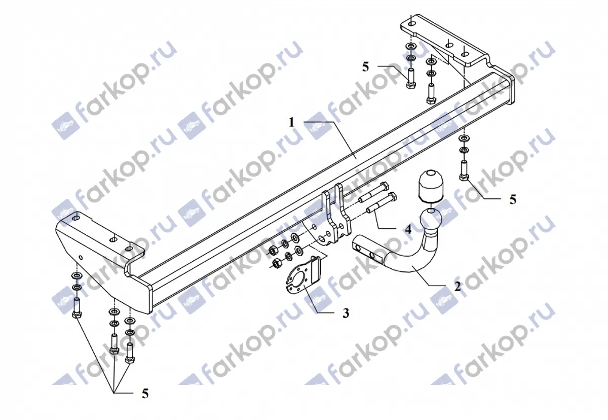 Фаркоп Auto-Hak для Volvo XC70 (kombi) 2000-2007 L 25 в 