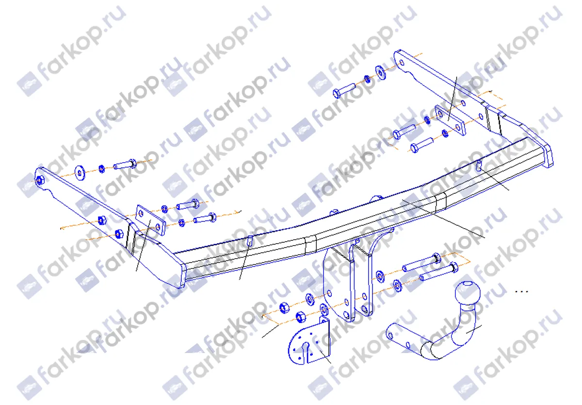 Фаркоп Oris для Ford Mondeo (лифтбек) 2007-2014 3959-A в 