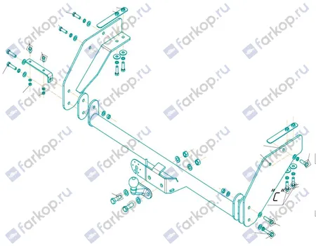 Фаркоп Oris для Ford Ranger 1999-2005 3956-F в 