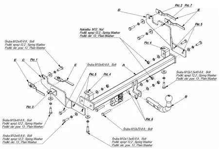 Фаркоп Imiola для Volkswagen Caddy 1995-2003 S.006 в 