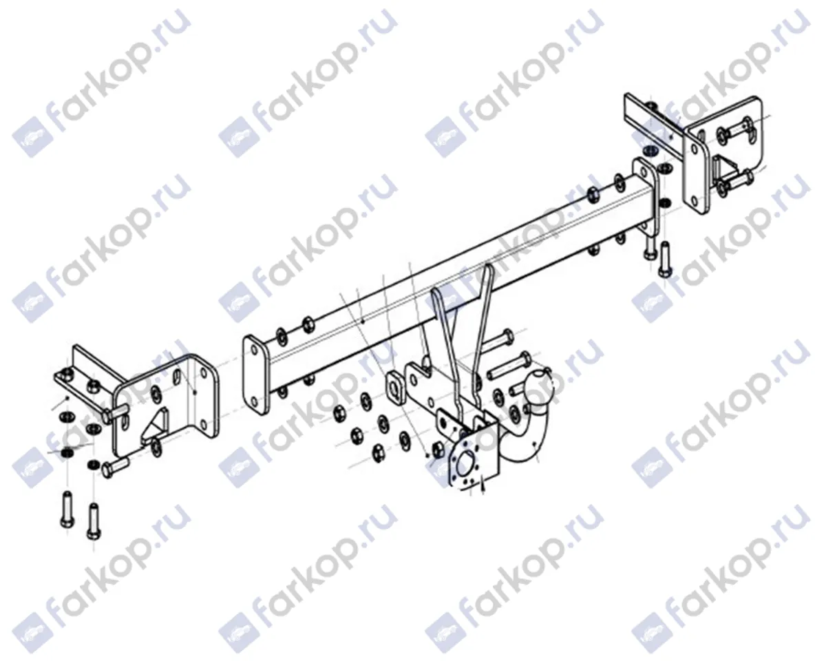 Фаркоп Oris для Haima 7 2014-2016 9009-A в 