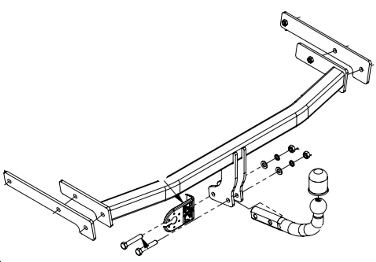 Фаркоп Imiola для Volkswagen Golf Plus 2005-2008 W.028 в 