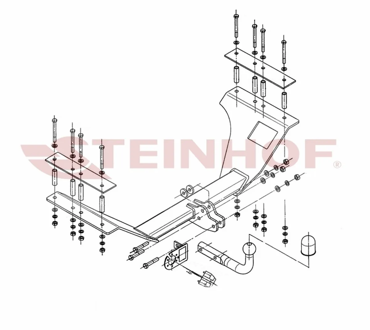 Фаркоп Steinhof для Honda CR-V 2002-2007 H-034 в 