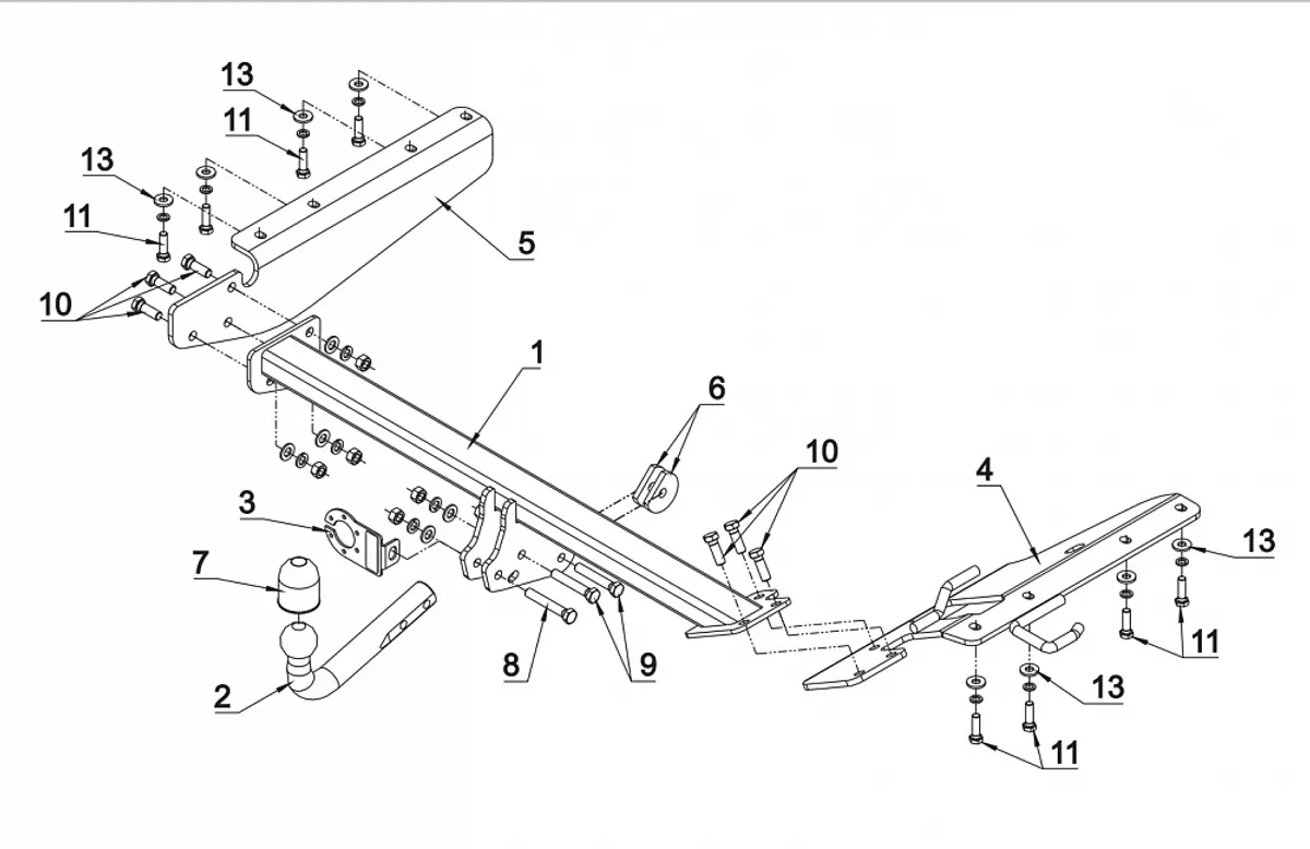 Фаркоп Auto-Hak для Honda CR-V 2007-2012 Y 33 в 