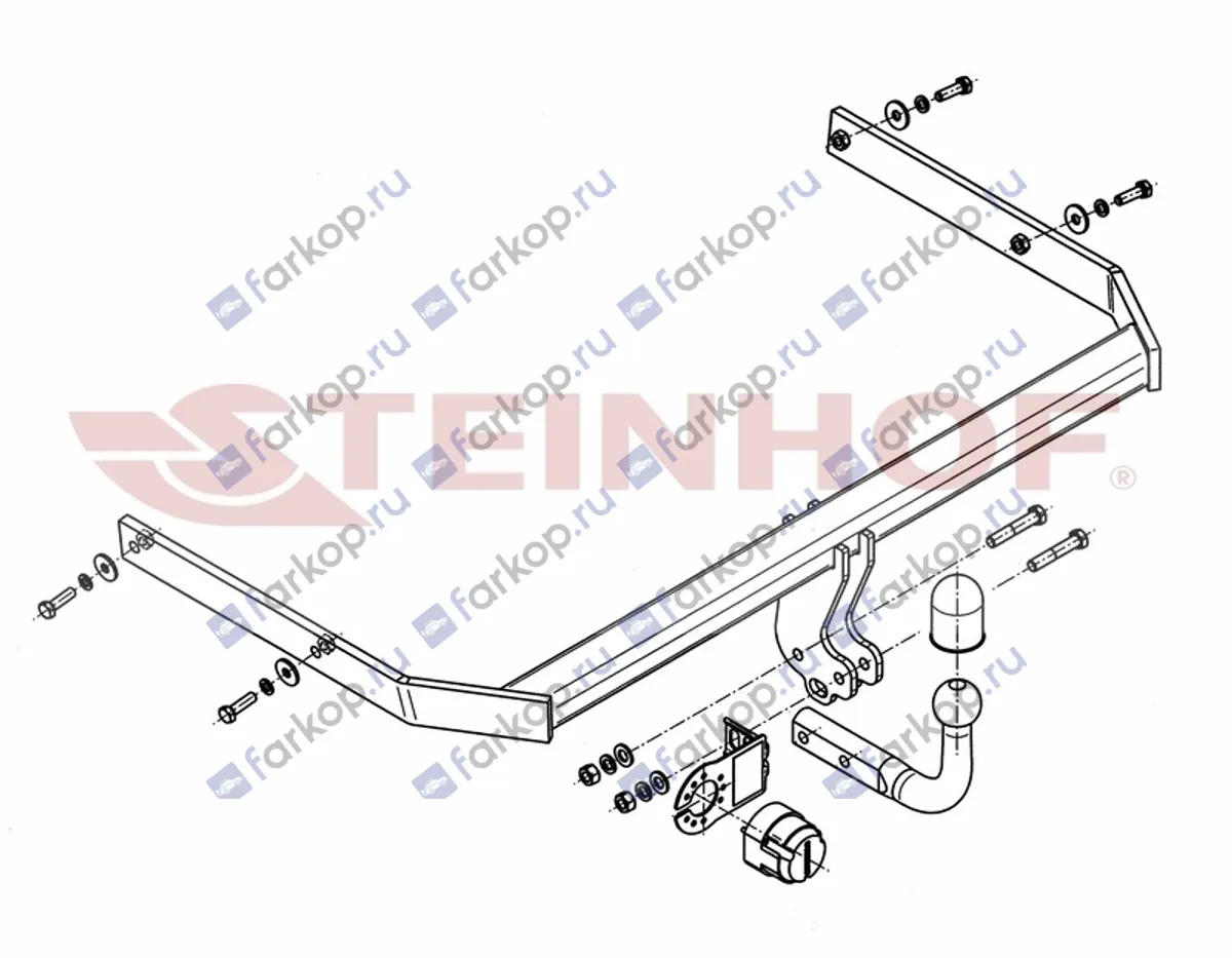 Фаркоп Steinhof для Volkswagen Jetta (4D) 2011-2019 V-074 в 