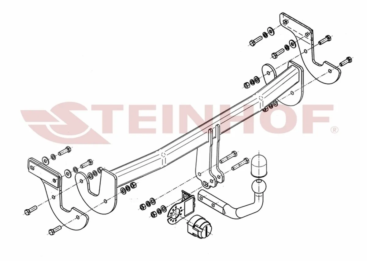 Фаркоп Steinhof для Hyundai i40 2011- H-249 в 