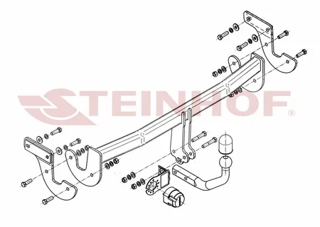 Фаркоп Steinhof для Hyundai i40 2011- H-249 в 