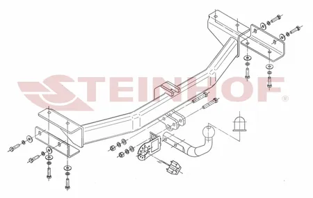 Фаркоп Steinhof для Hyundai ix35 2010-2015 H-247 в 