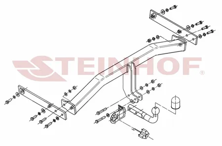 Фаркоп Steinhof для Volkswagen Tiguan 2007-2017 V-127 в 