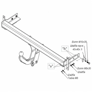 Фаркоп Oris для Hyundai Sonata 2001-2006 4230-A в 