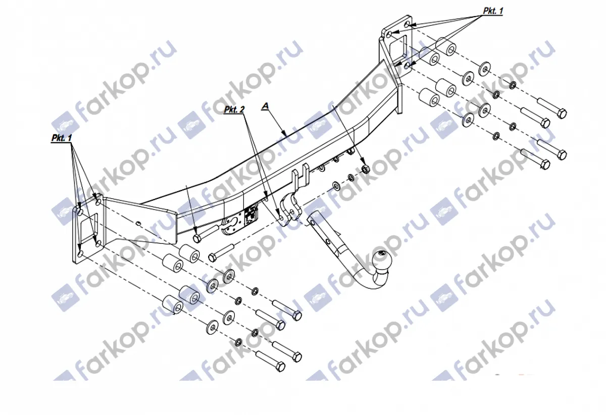 Фаркоп Imiola для Volkswagen Touareg 2002-2010 W.031 в 