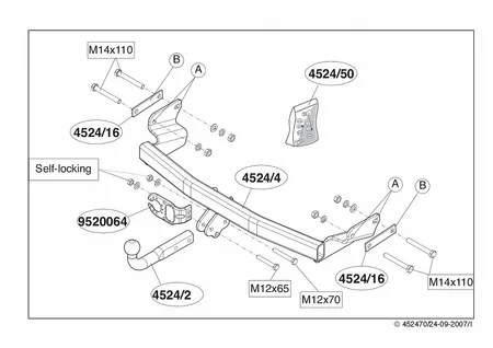 Фаркоп Brink для Jeep Compass 2007-2015 452400 в 