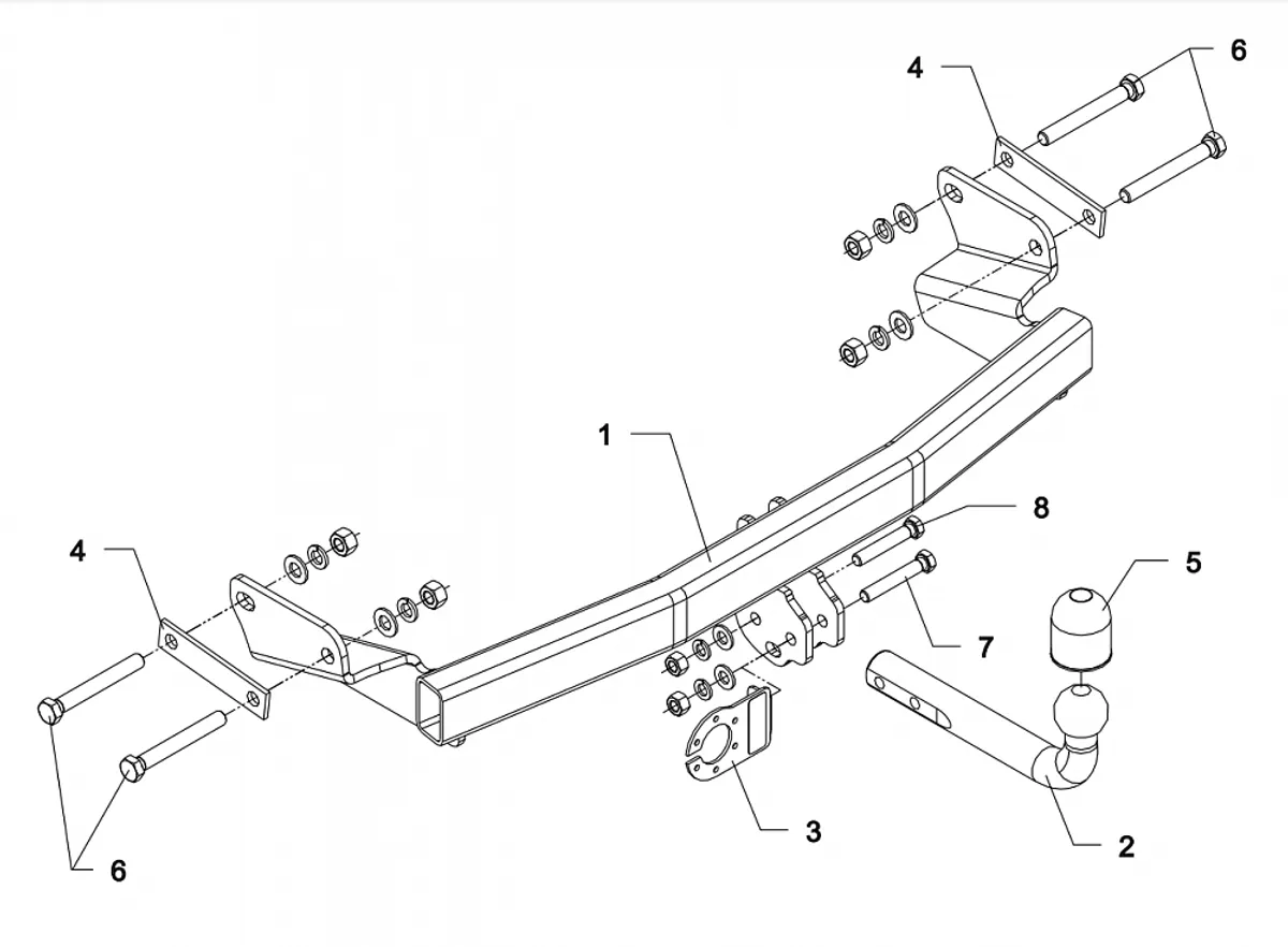 Фаркоп Auto-Hak для Jeep Liberty (Patriot) 2007-2011 JP 07 в 