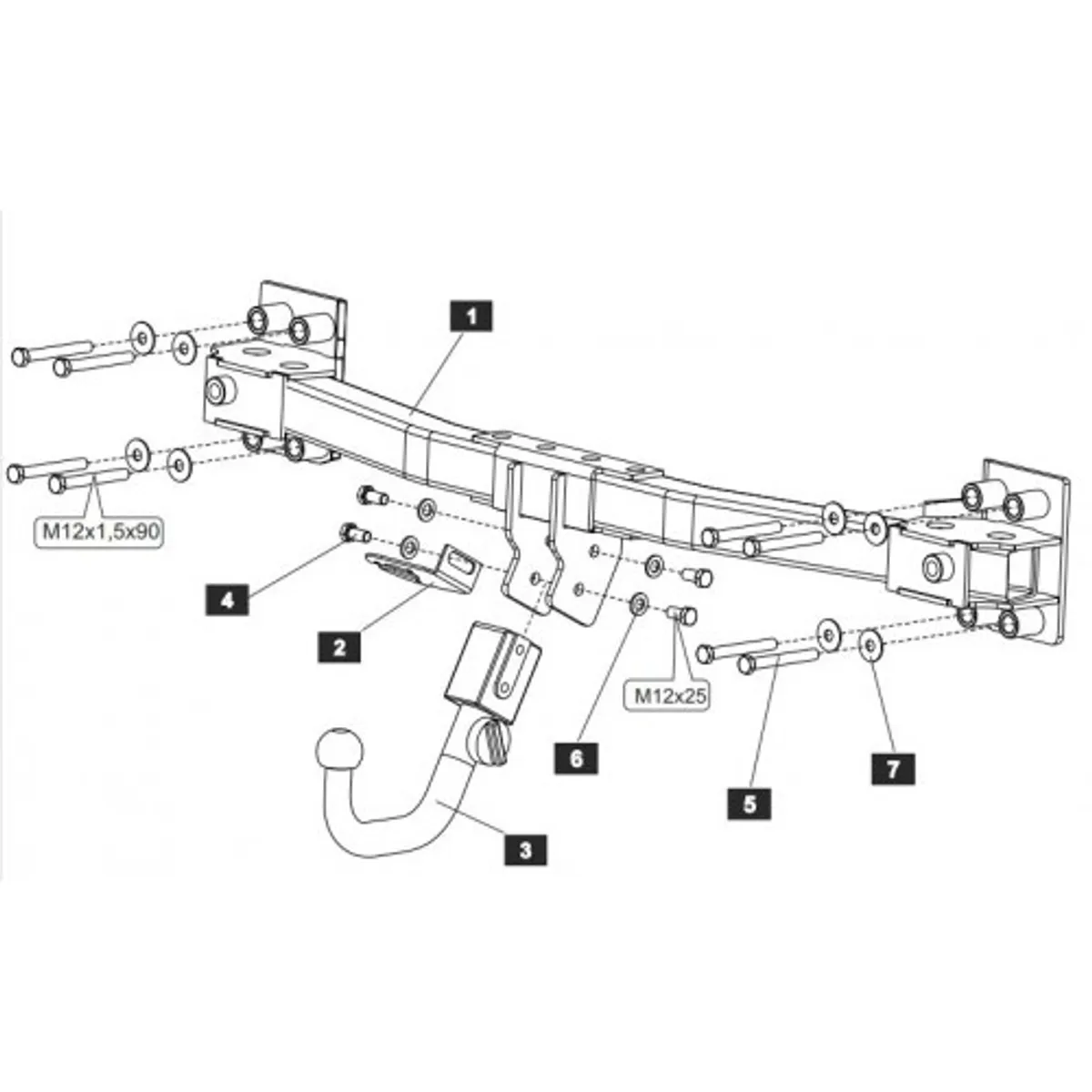 Фаркоп Baltex для Volkswagen Touareg 2002-2010 26188632 в 