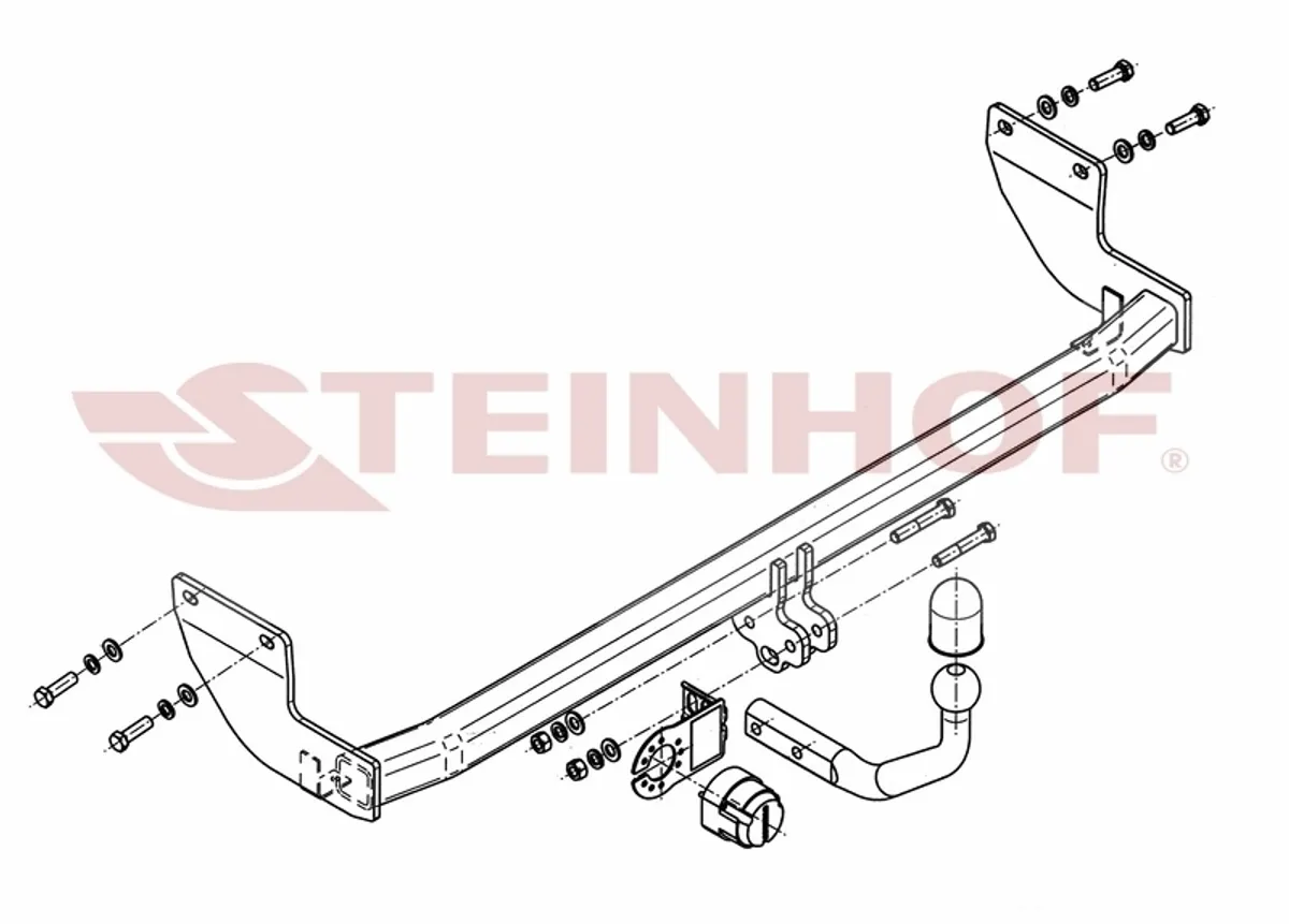 Фаркоп Steinhof для Kia Venga 2009-2018 K-047 в 